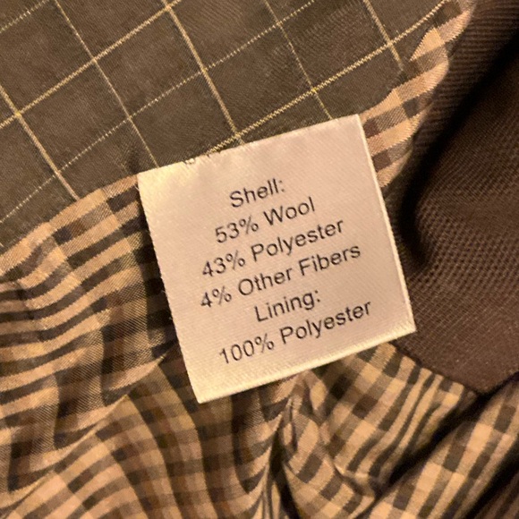 Joseph Abboud Wool Plaid Brow Blazer Vintage 80s 48L - Picture 5 of 8